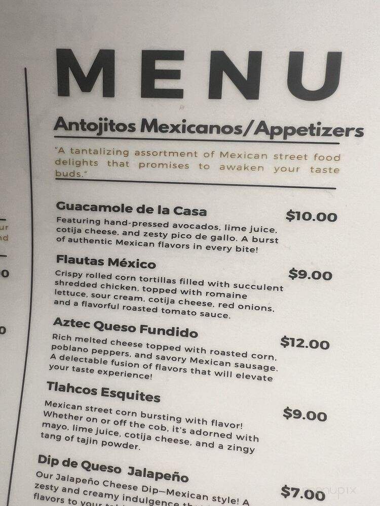 Tlahcos - Plainfield, IN menu_pic