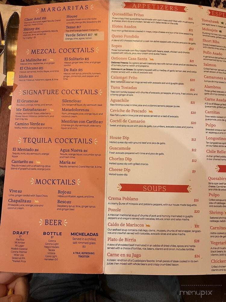 Casa Santa - Noblesville, IN menu_pic
