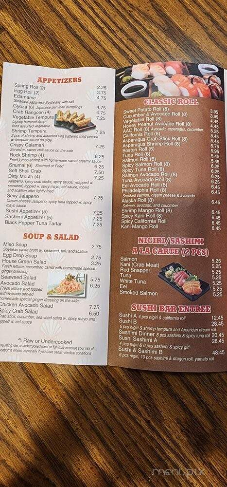 Osaka Hibachi & Sushi Express - Avon, IN menu_pic