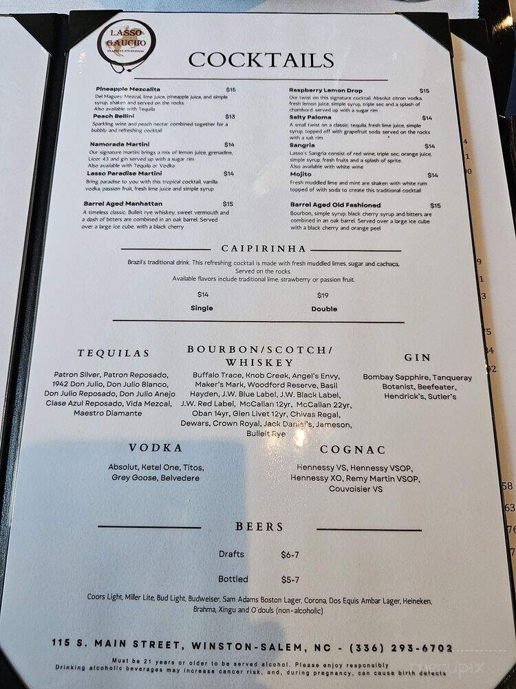 Lasso Gaucho - Winston-Salem, NC menu_pic