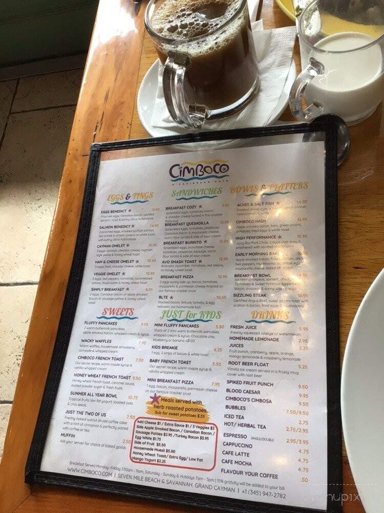 Cimboco - Orlando, FL menu_pic