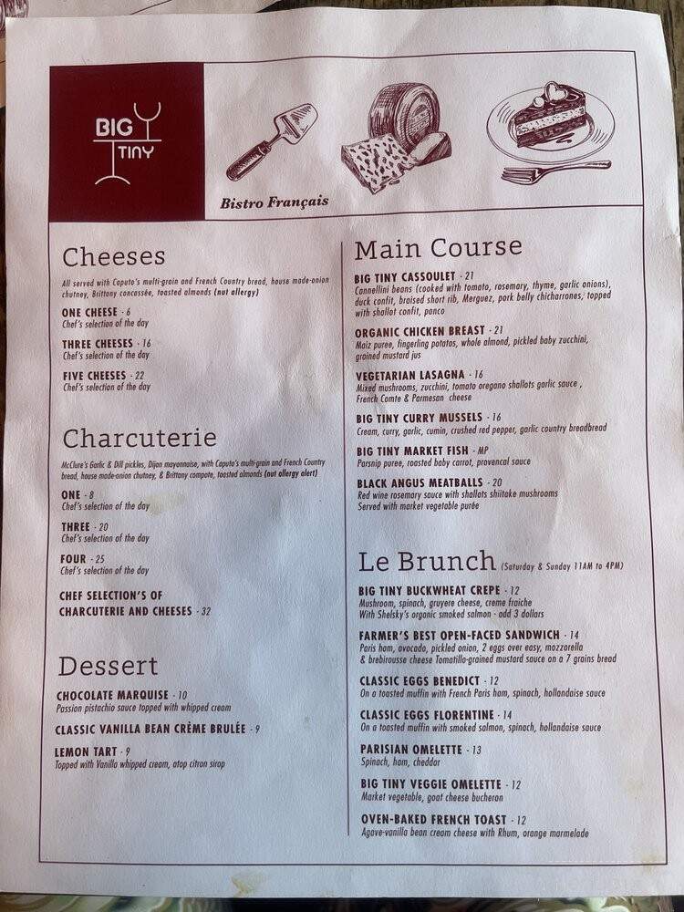 Big Tiny - Brooklyn, NY menu_pic