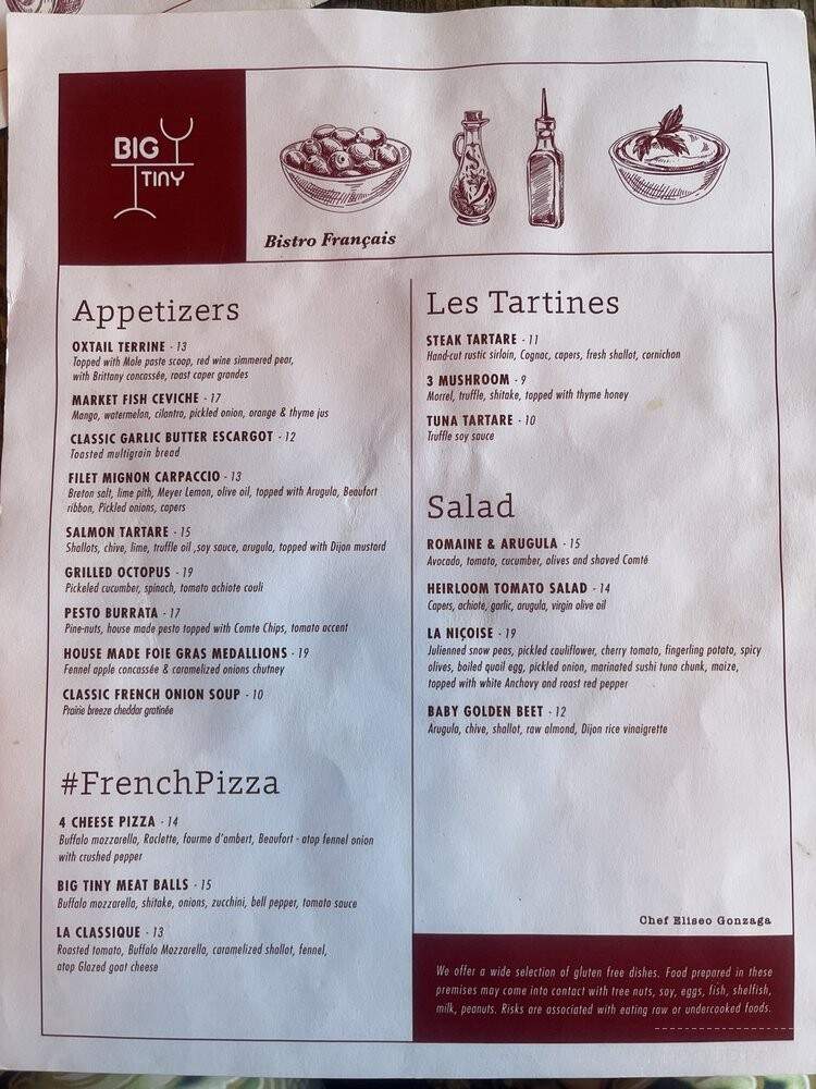 Big Tiny - Brooklyn, NY menu_pic