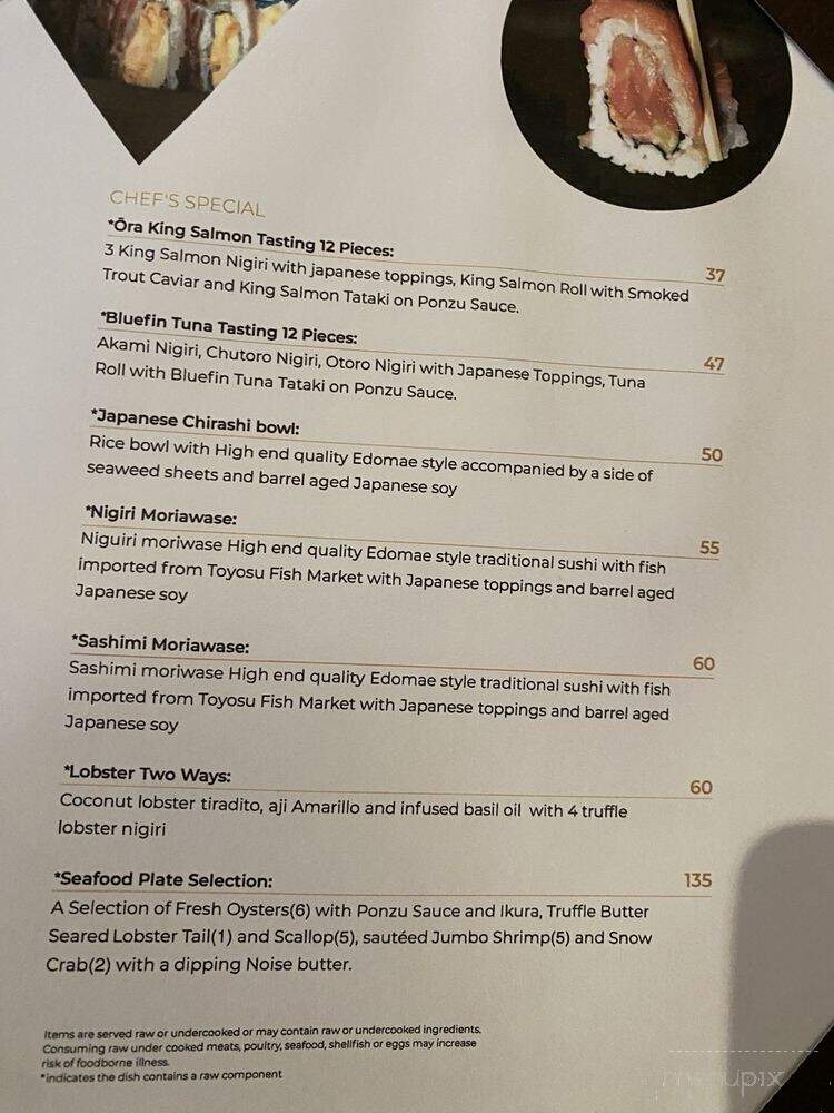 X Sushi - Winter Garden, FL menu_pic