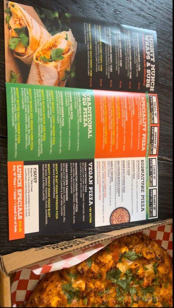 Curry Pizza - Vancouver, WA menu_pic