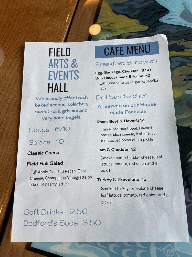 Waterfront Coffee Bar - Port Angeles, WA menu_pic