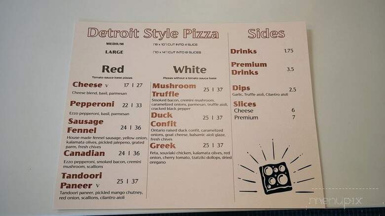 Renaissance Pizza - Toronto, ON menu_pic