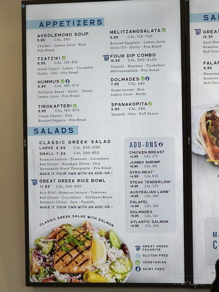 The Great Greek Mediterranean Grill - Pleasant Grove, UT menu_pic