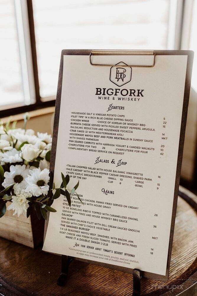 Bigfork Wine and Whiskey - Bigfork, MT menu_pic
