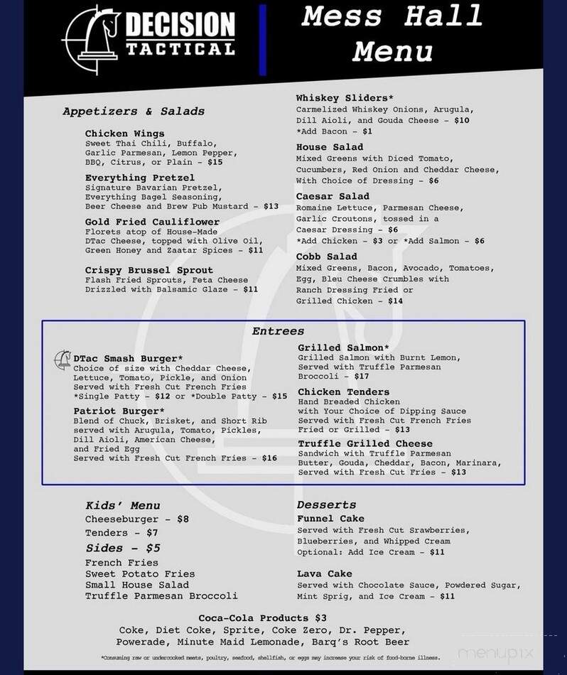 Decision Tatical - Sanford, FL menu_pic