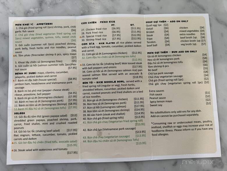 Pho Que 91 - Apopka, FL menu_pic