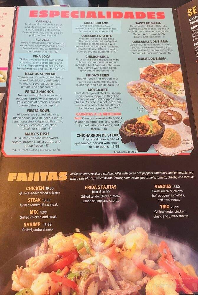 Frida's Mexican Grill - Longwood, FL menu_pic