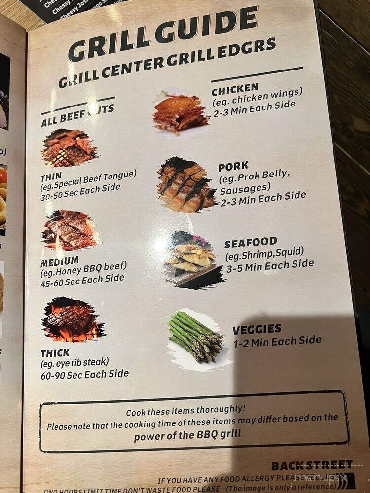 Back Street BBQ & Hotpot - Milwaukee, WI menu_pic
