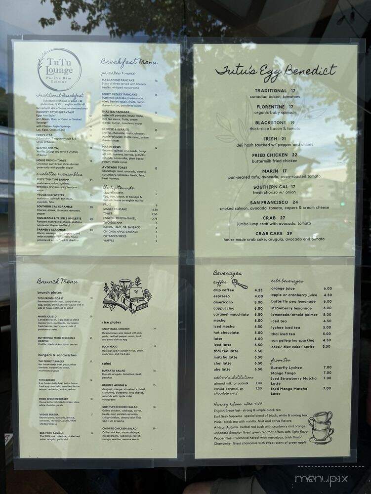 Tutu Lounge - San Rafael, CA menu_pic