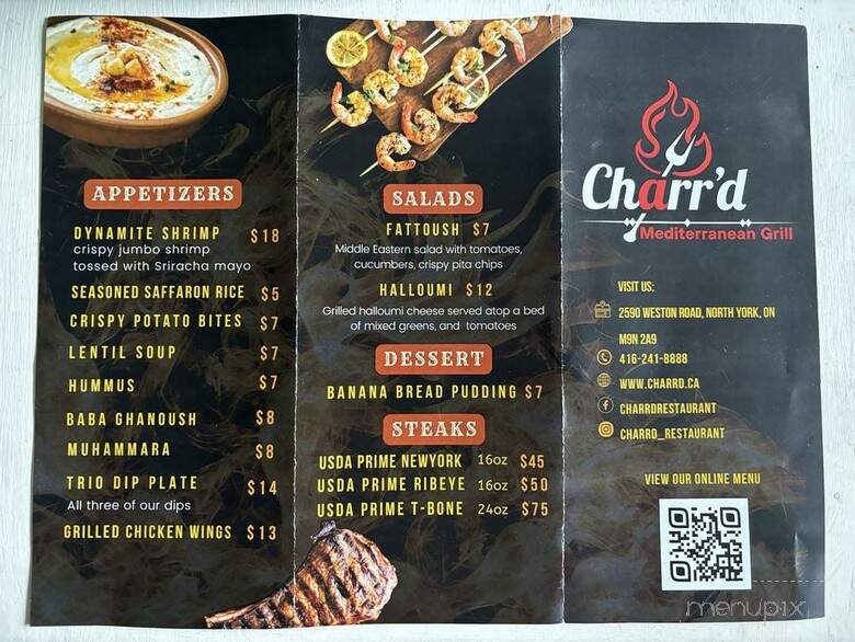 Charr'd - North York, ON menu_pic