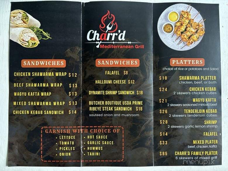 Charr'd - North York, ON menu_pic