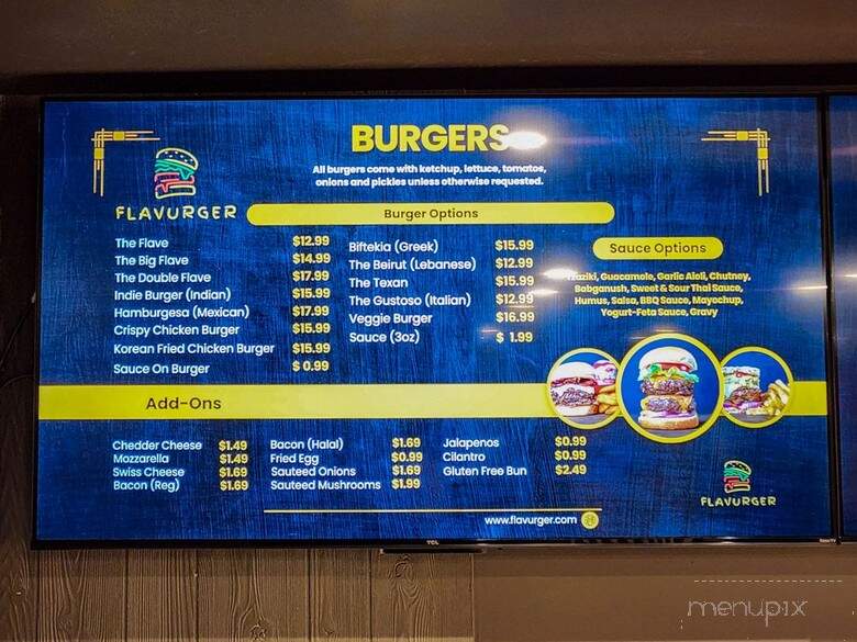 Flavurger - Toronto, ON menu_pic