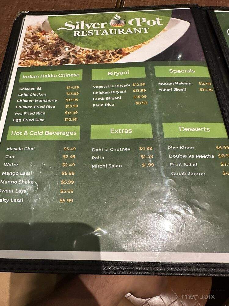 Silver Pot - Toronto, ON menu_pic