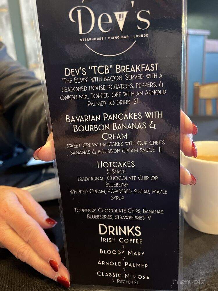 Dev's Steakhouse Piano Bar Lounge - West Plains, MO menu_pic