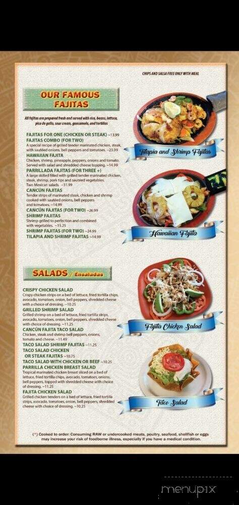 Cancun Family Mexican Restaurant - Kingsport, TN menu_pic