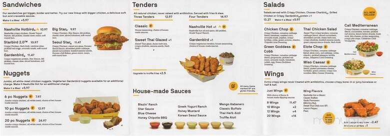 Starbird Chicken - Marina del Rey, CA menu_pic