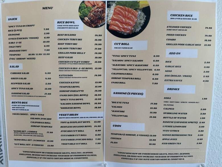 Fish and Bowl - Culver City, CA menu_pic