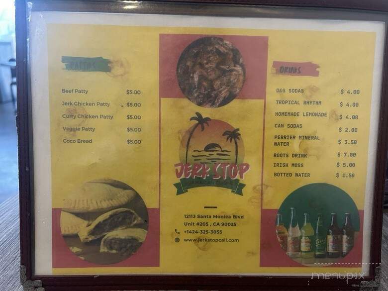 Jerk Stop - Los Angeles, CA menu_pic