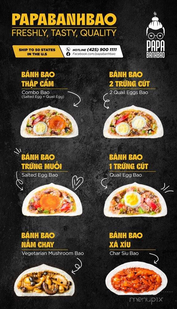 Papa Banh Bao - Tukwila, WA menu_pic