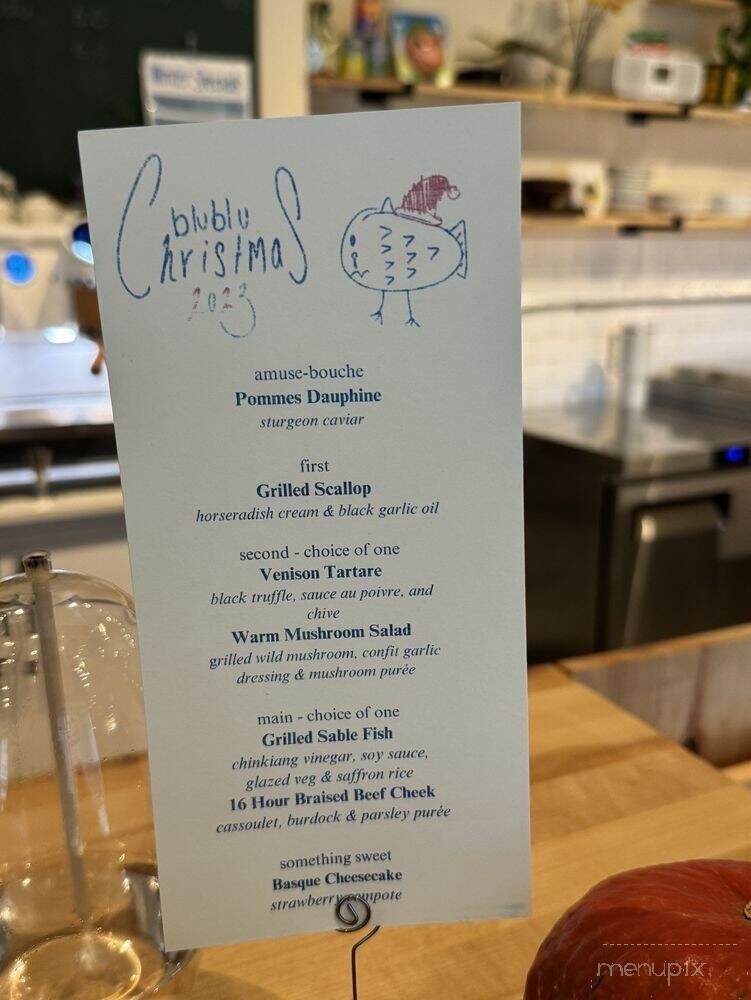 Cafe Blublu - Toronto, ON menu_pic