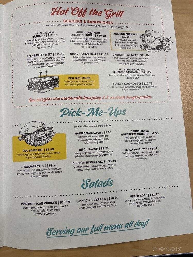 Eggs Up Grill - Dallas, TX menu_pic