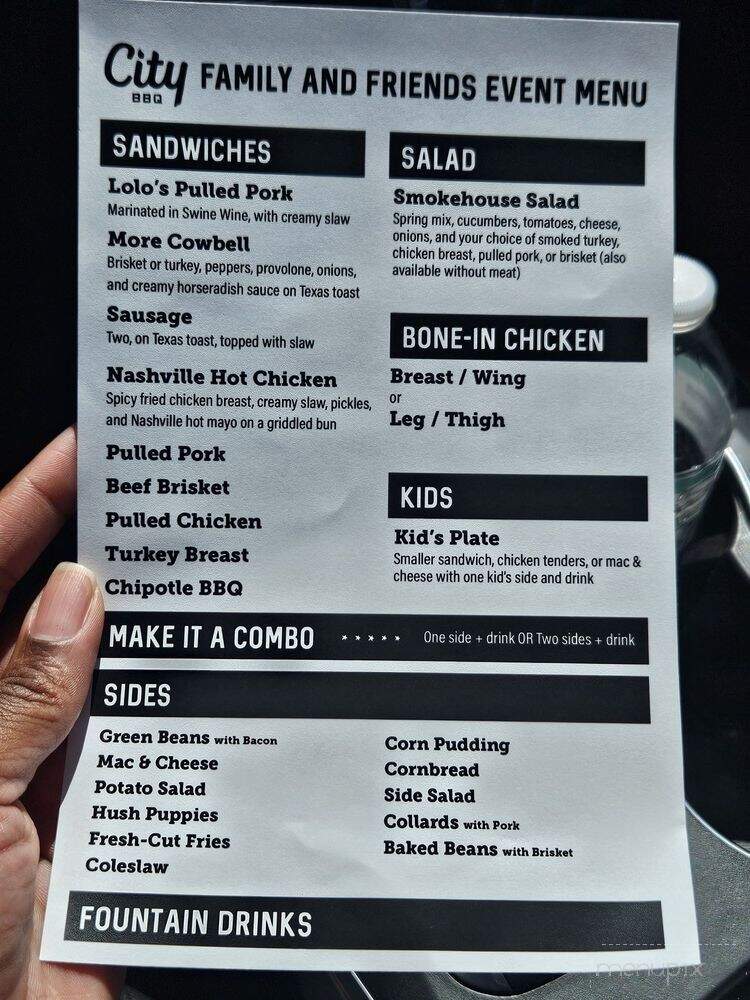 City Barbeque - McDonough, GA menu_pic