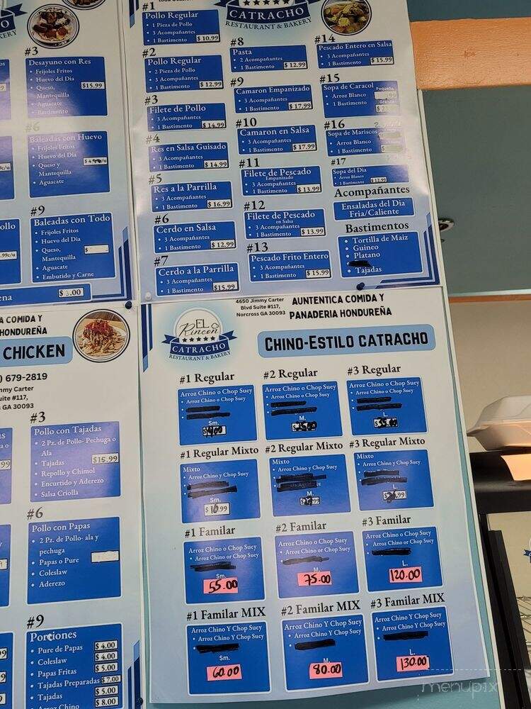El Rincon Catracho Restaurant & Bakery - Norcross, GA menu_pic