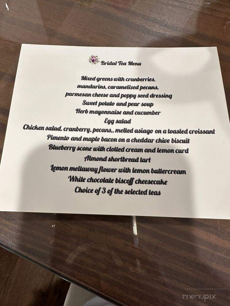 Tea Time at the Cottage - Monroe, GA menu_pic