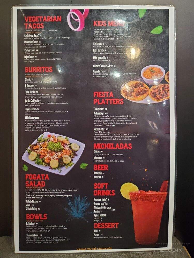 Fogata Street Tacos - Warner Robins, GA menu_pic