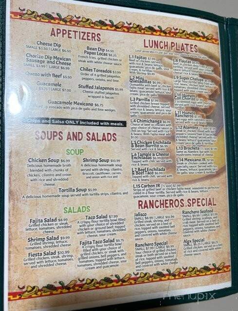 El California Mexican Grill - Waldron, AR menu_pic