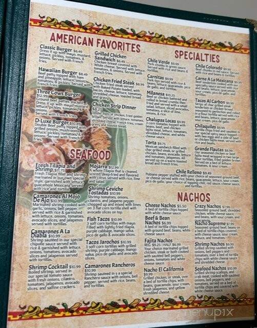 El California Mexican Grill - Waldron, AR menu_pic