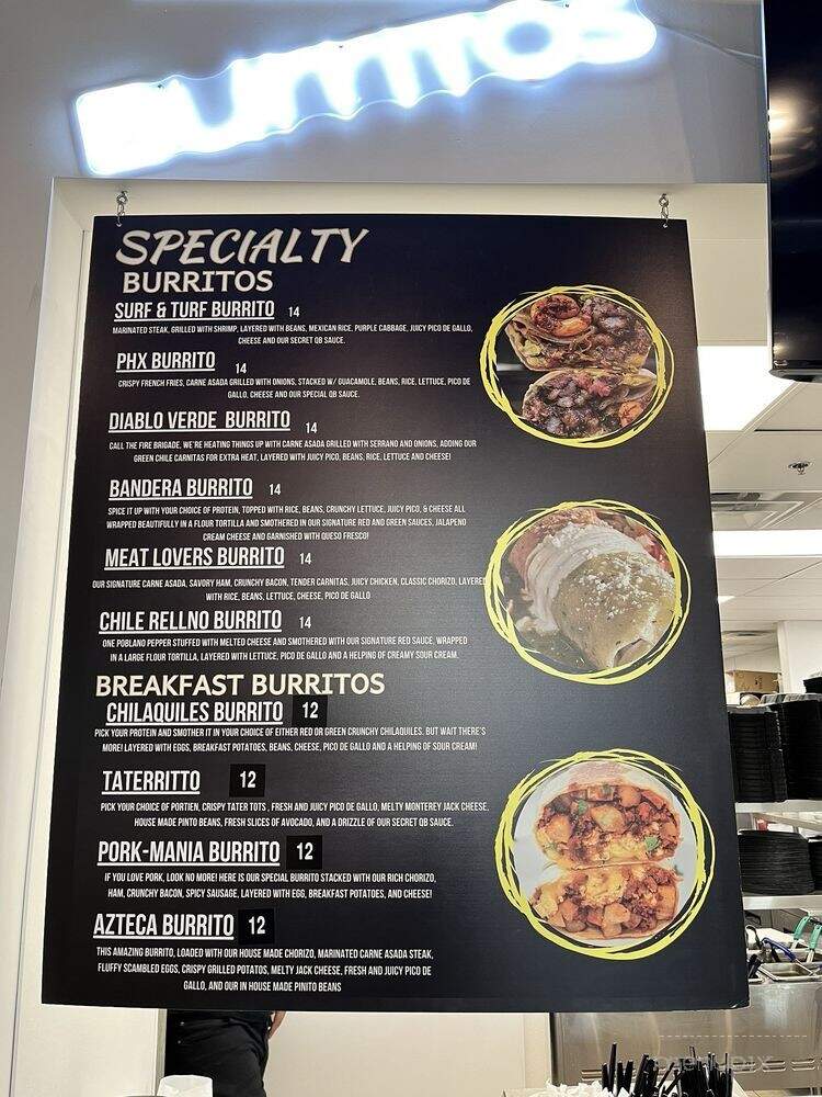 Quik Burrito - Phoenix, AZ menu_pic