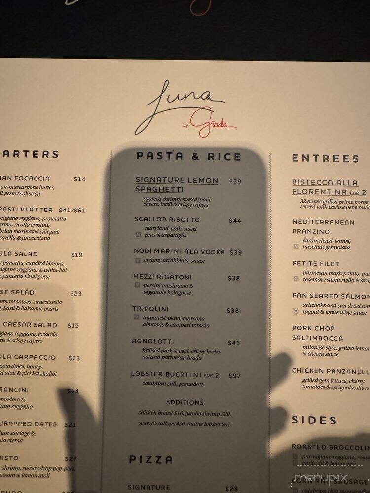 Luna by Giada - Scottsdale, AZ menu_pic