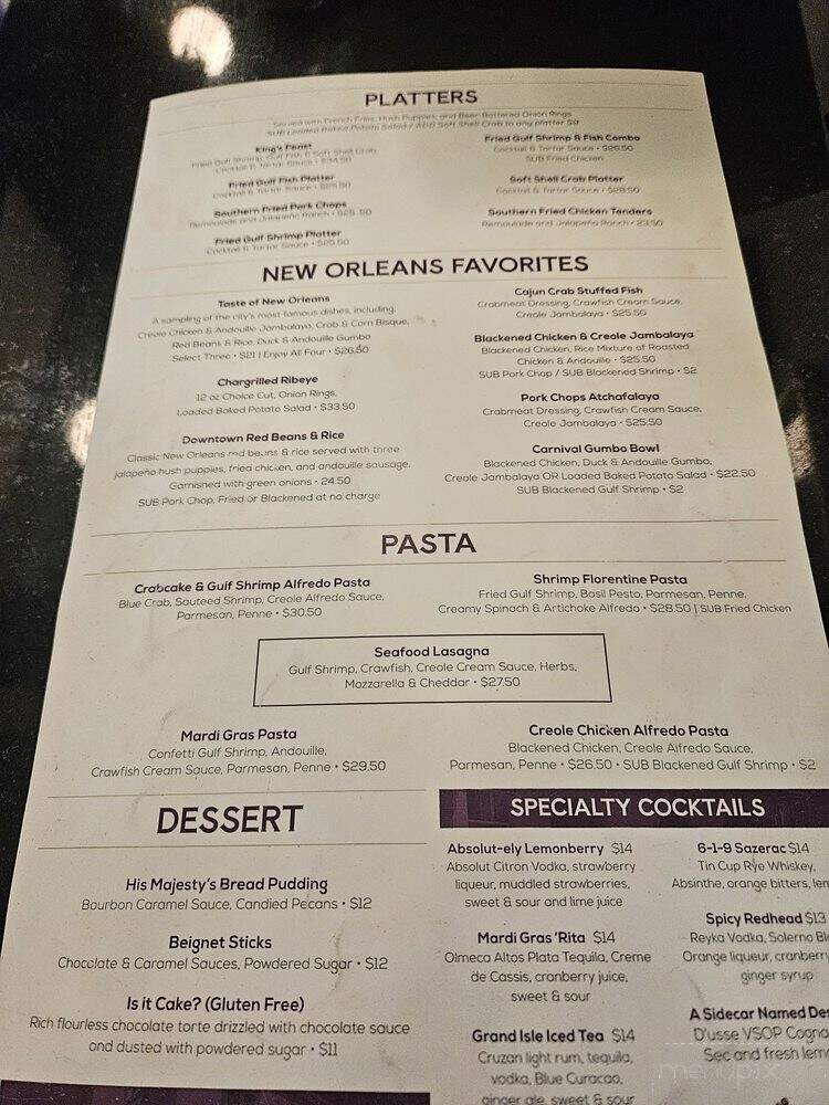 Rex House Kitchen & Courtyard - New Orleans, LA menu_pic