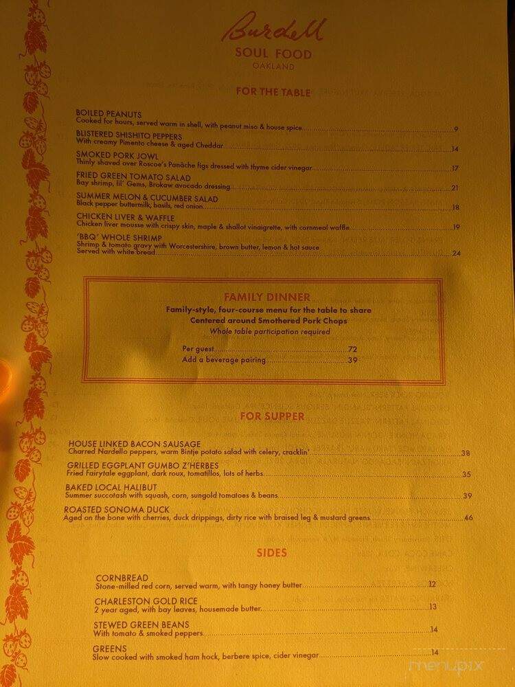 Burdell - Oakland, CA menu_pic