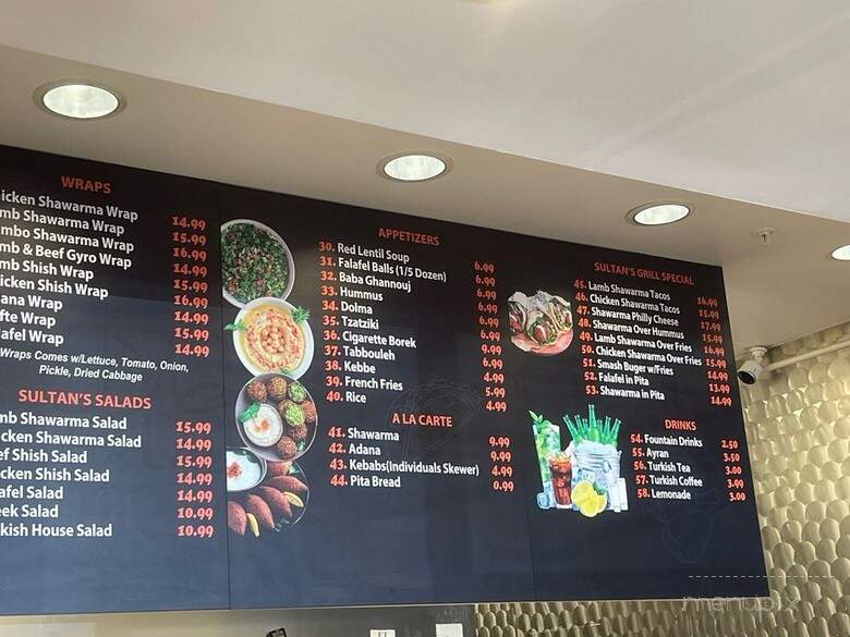 Sultan's Grill Turkish Cuisine - San Leandro, CA menu_pic