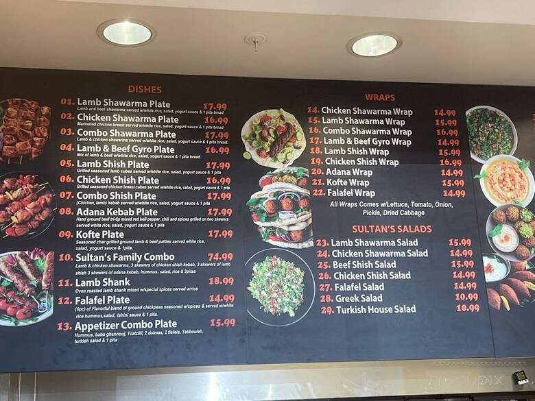 Sultan's Grill Turkish Cuisine - San Leandro, CA menu_pic