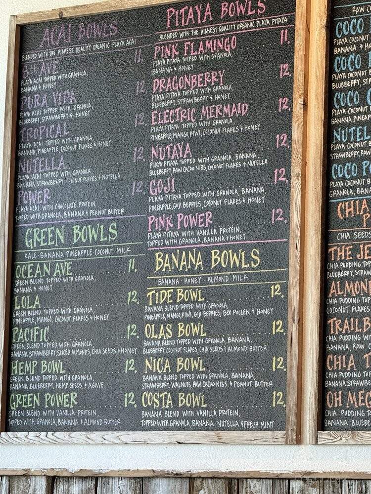 Playa Bowls - Austin, TX menu_pic