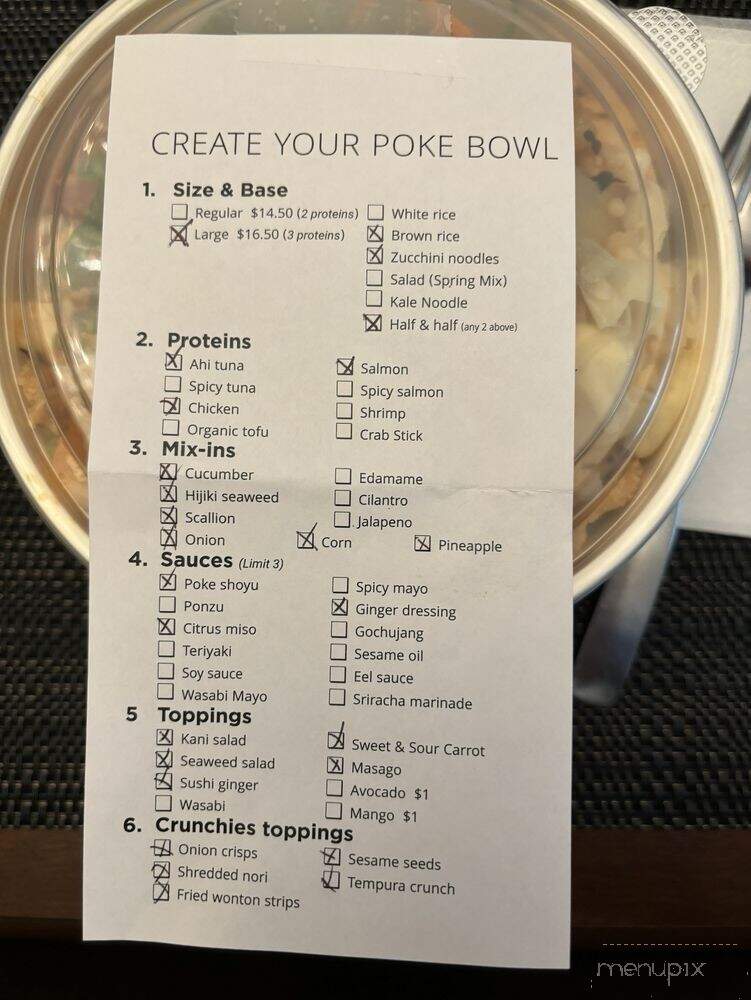 Ocean Poke - Oceanside, NY menu_pic