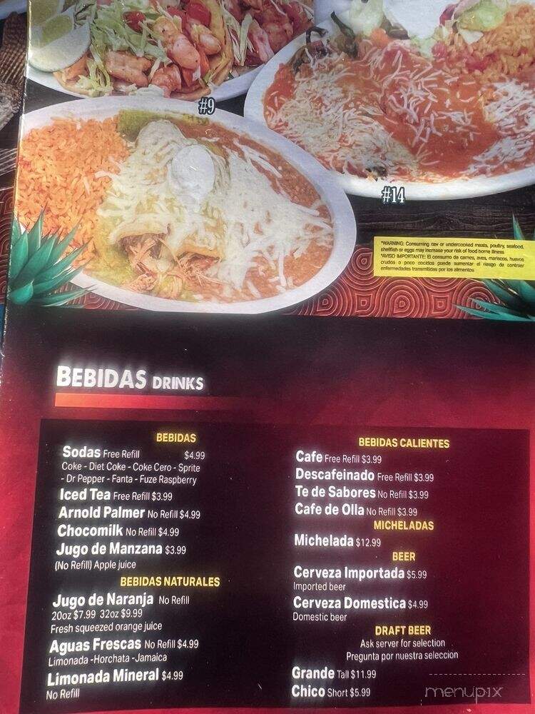 Casa Mora Mexican Grill & Seafood - Arizona City, AZ menu_pic