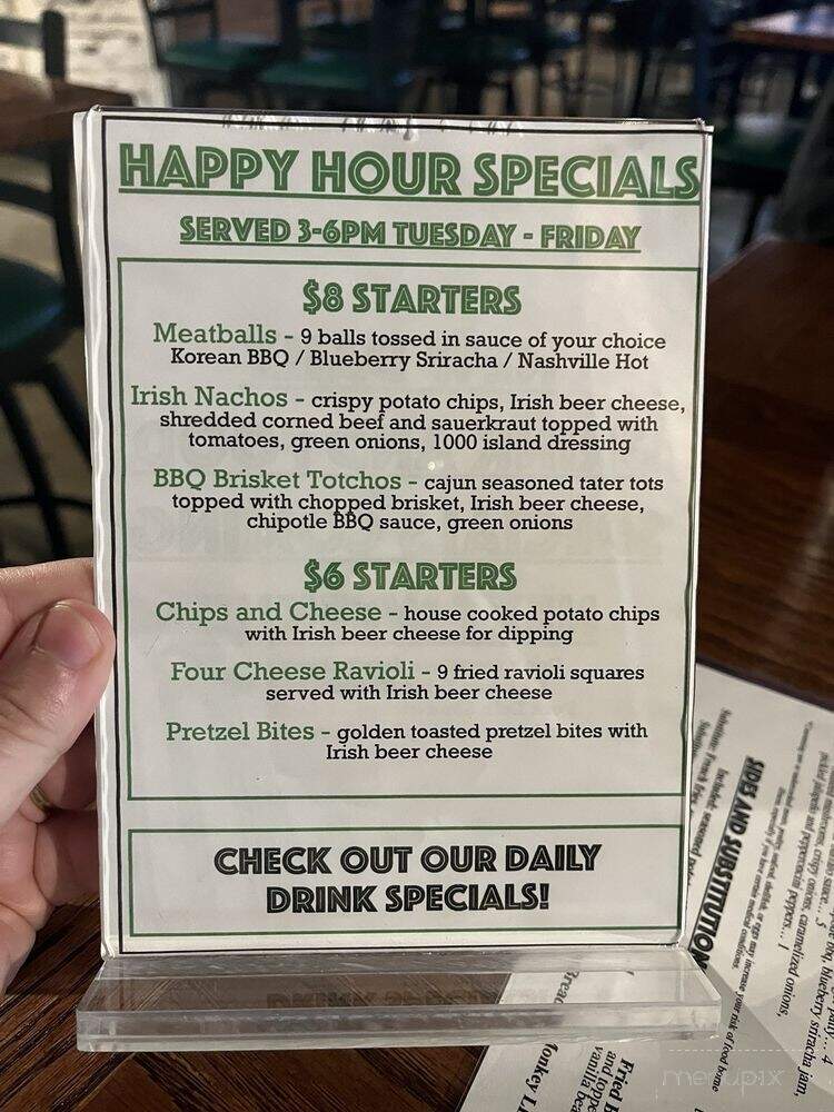 Cunningham's Pub & Grill - Omaha, NE menu_pic