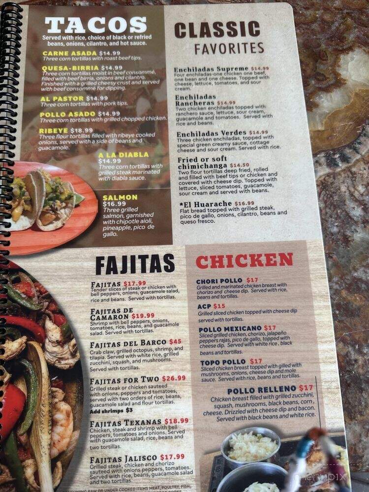 Mariscos El Barco Bar and Grill - Staunton, VA menu_pic