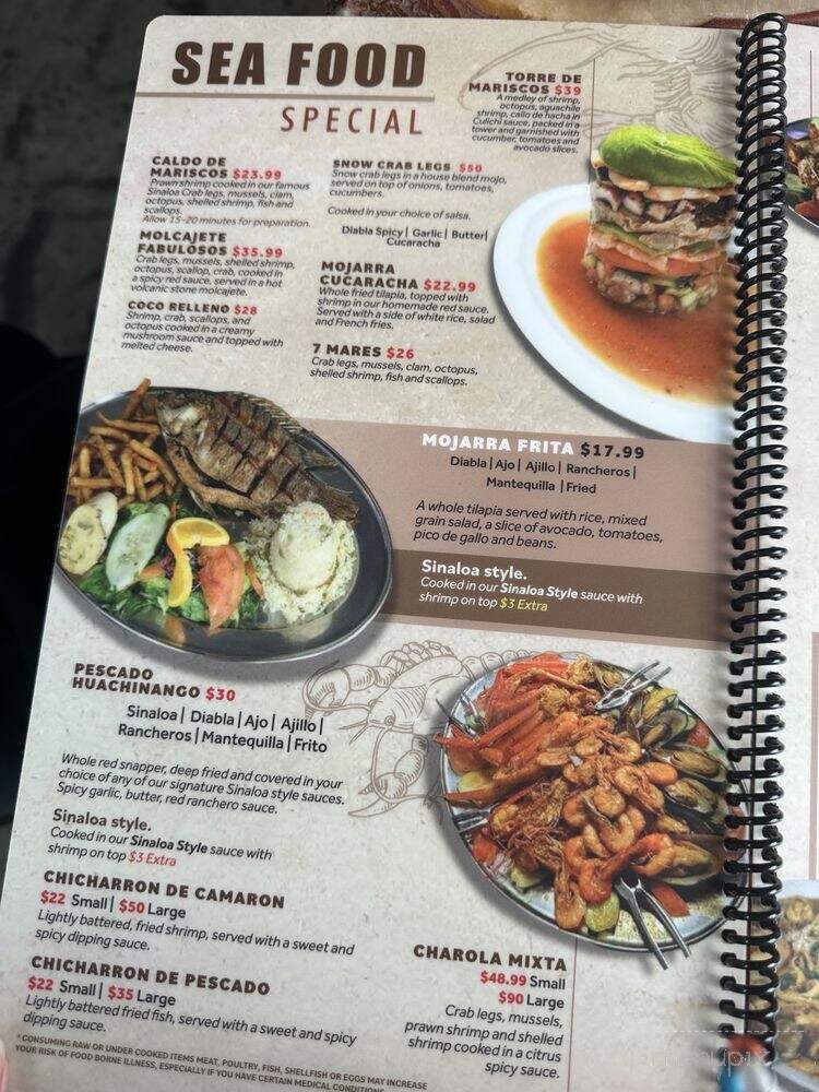 Mariscos El Barco Bar and Grill - Staunton, VA menu_pic