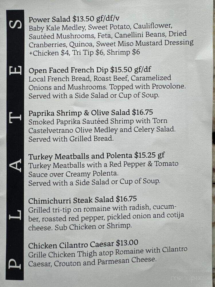 The Beatrice - Medford, OR menu_pic