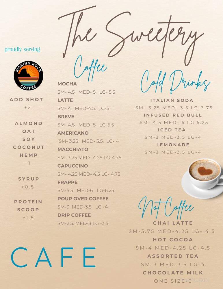 The Sweetery at Gold Beach - Gold Beach, OR menu_pic
